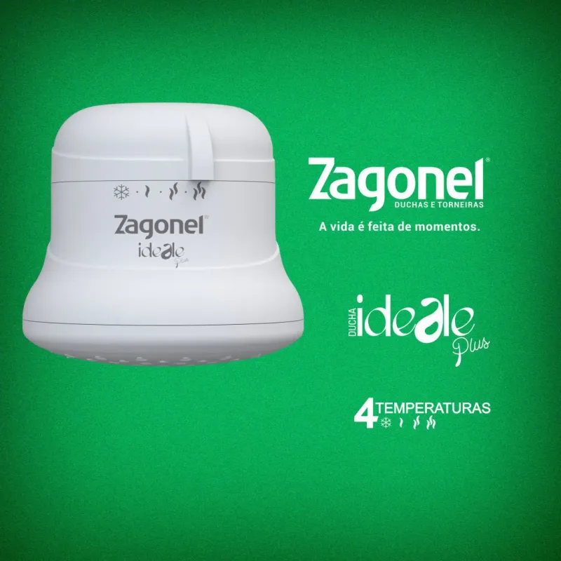 Chuveiro Ideale Plus 127V 4Temp - Zagonel