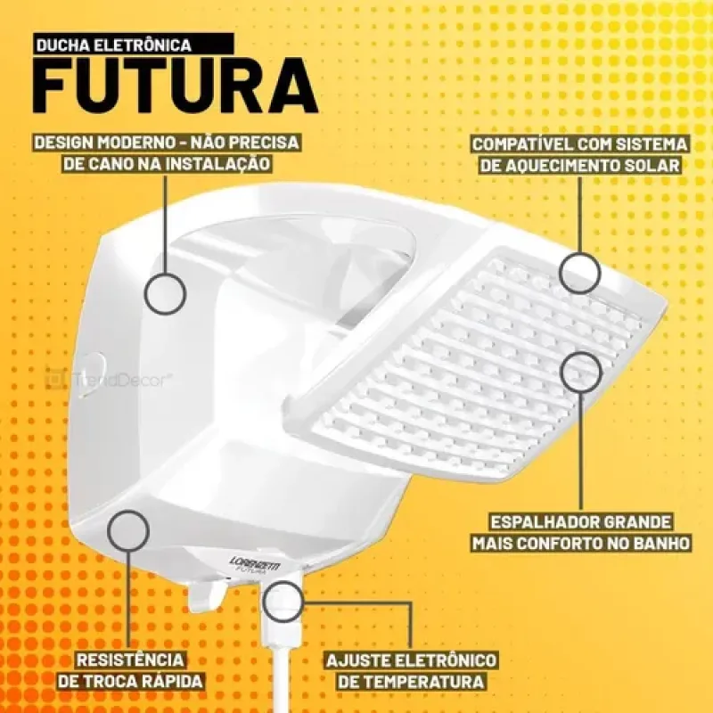 Ducha Futura Eletronica 127V - Lorenzetti